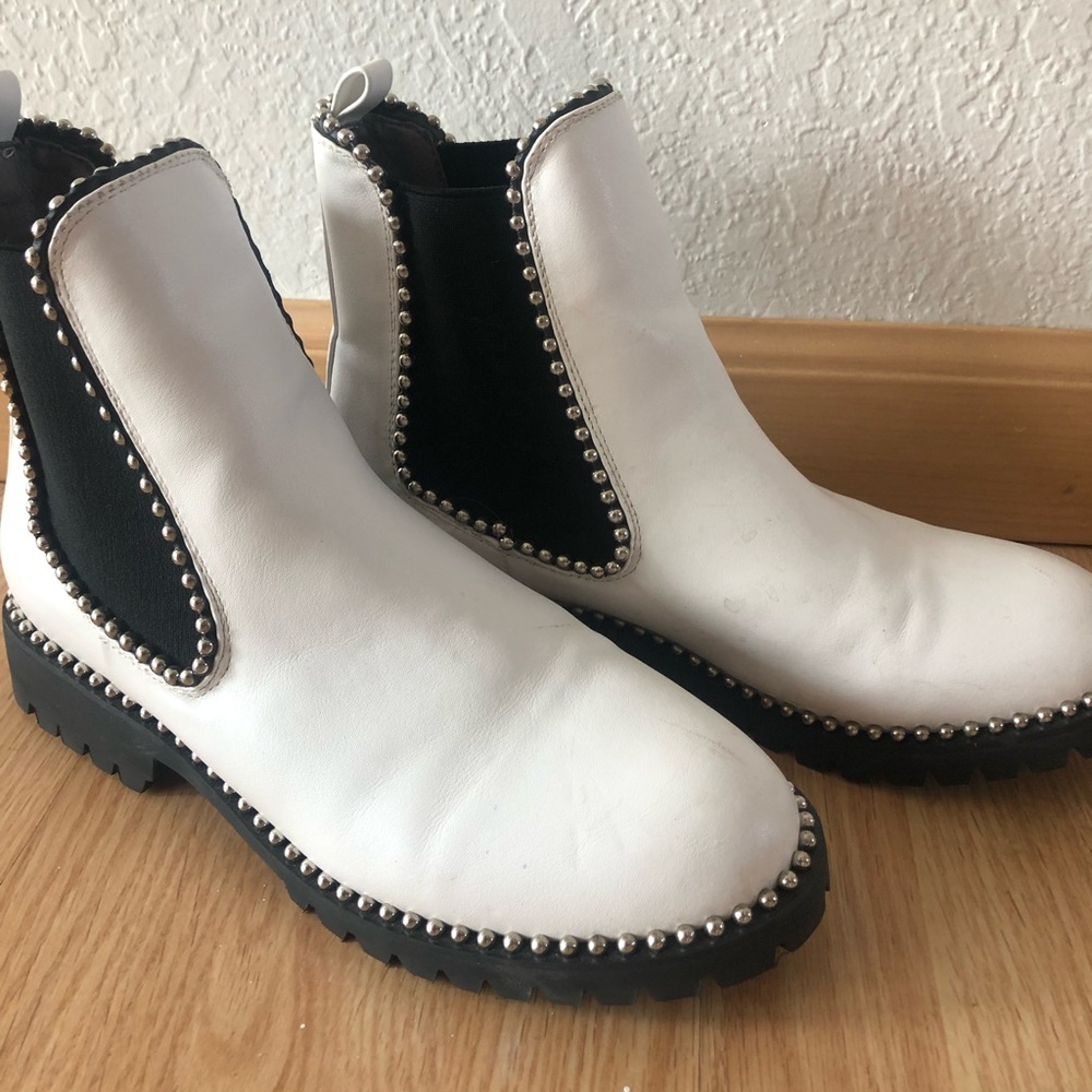 Womens white booties